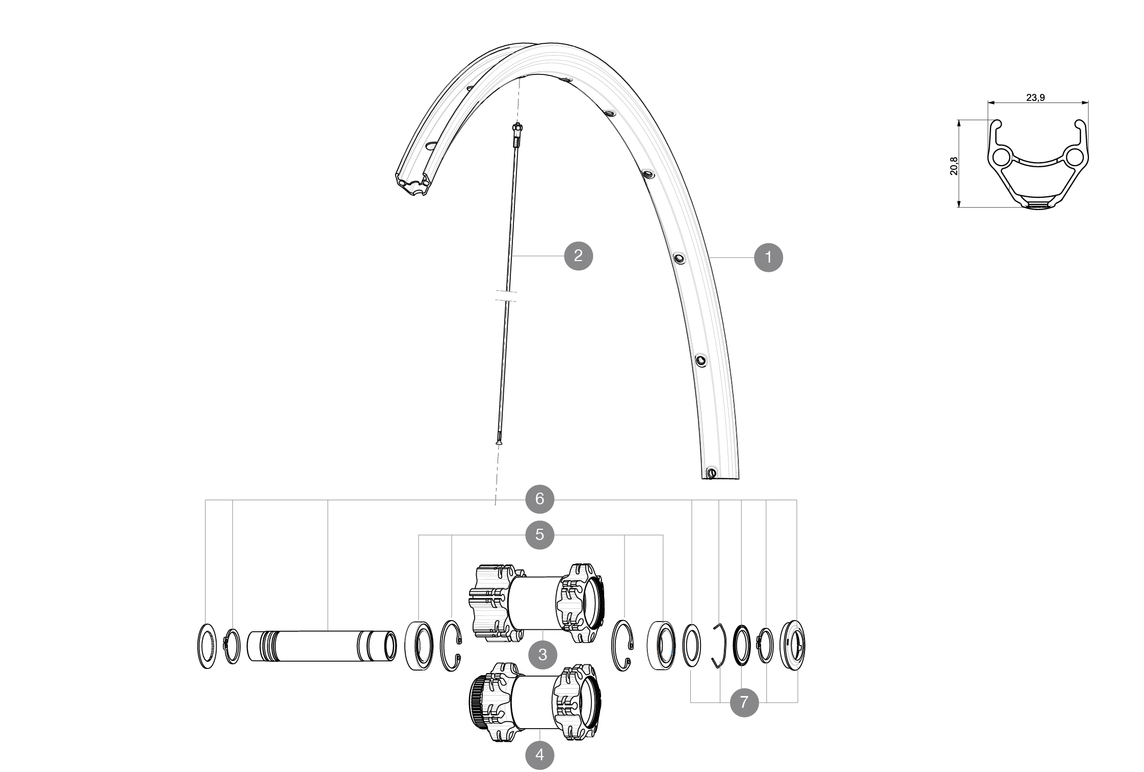 aksium disc rear wheel